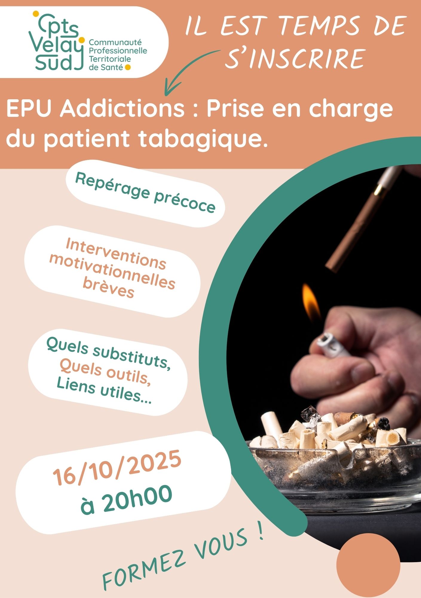 Image illustrative : EPU Addictions : Prise en charge du patient tabagique.