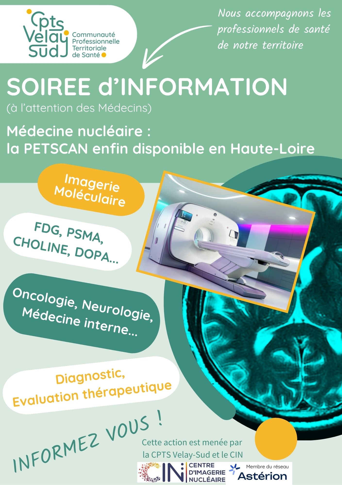 Soirée d'information - Médecine nucléaire : la PETSCAN enfin disponible en Haute-Loire.