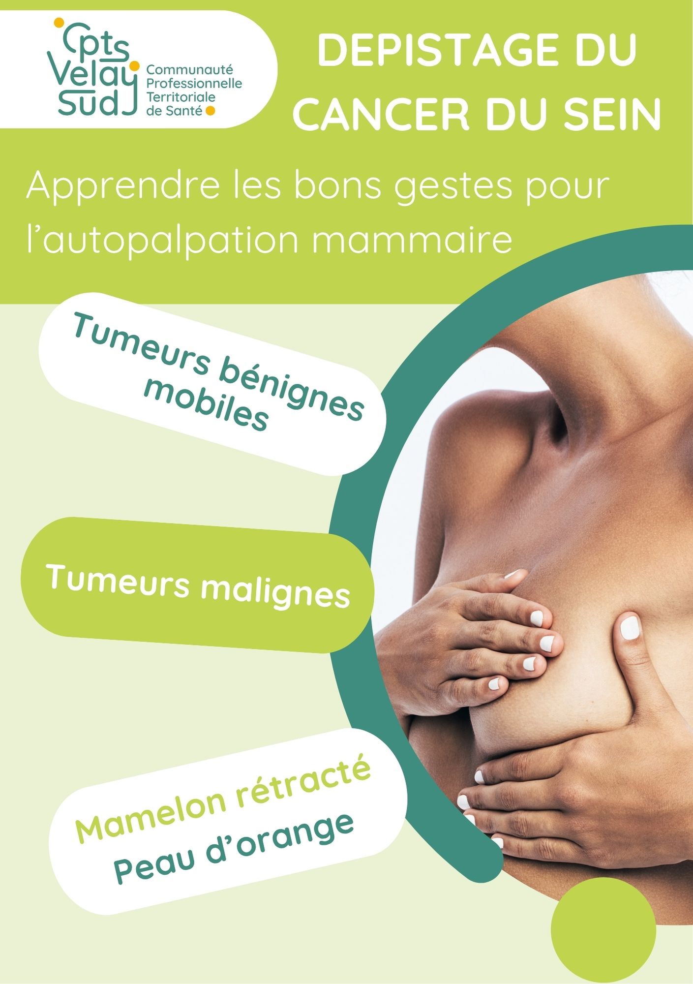 Mise à disposition d'un buste de palpation mammaire.